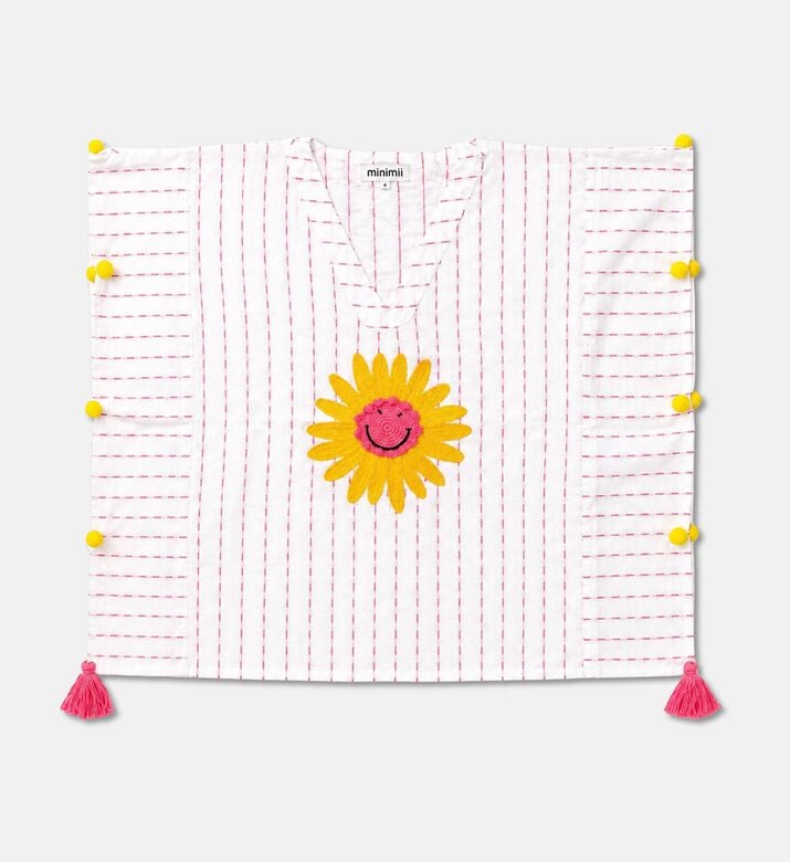 MiniMill Girls Pink Smiley Sun Coverup, Packshot View