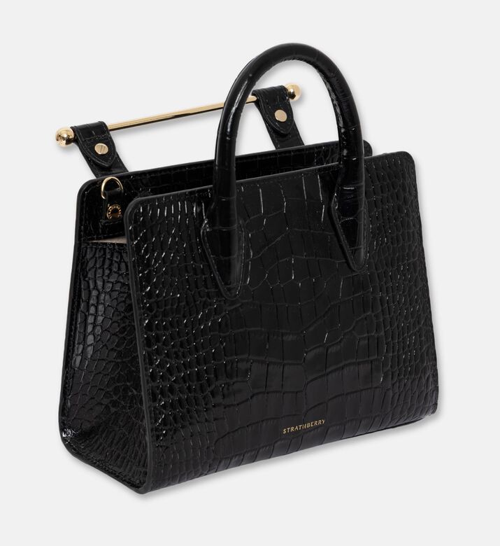 Strathberry The Strathberry Mini Tote Bag, Black, Packshot View