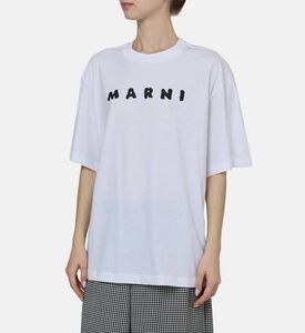 تيشيرت قطن بأكمام قصيرة بقصة مربعة