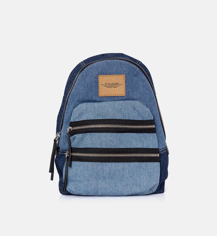 The Biker Colorblock Denim Large Backpack