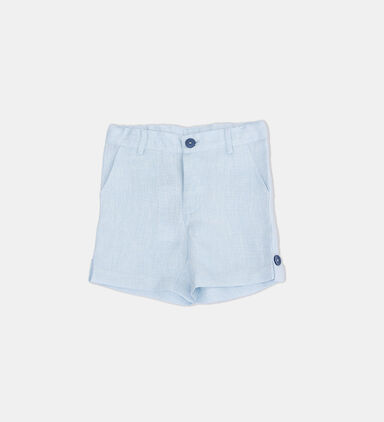 Linen Button Closure Shorts