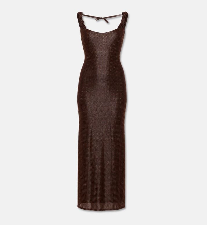 JW PEI Rhinestone Twisted-strap Open-back Maxi Dress, Packshot View
