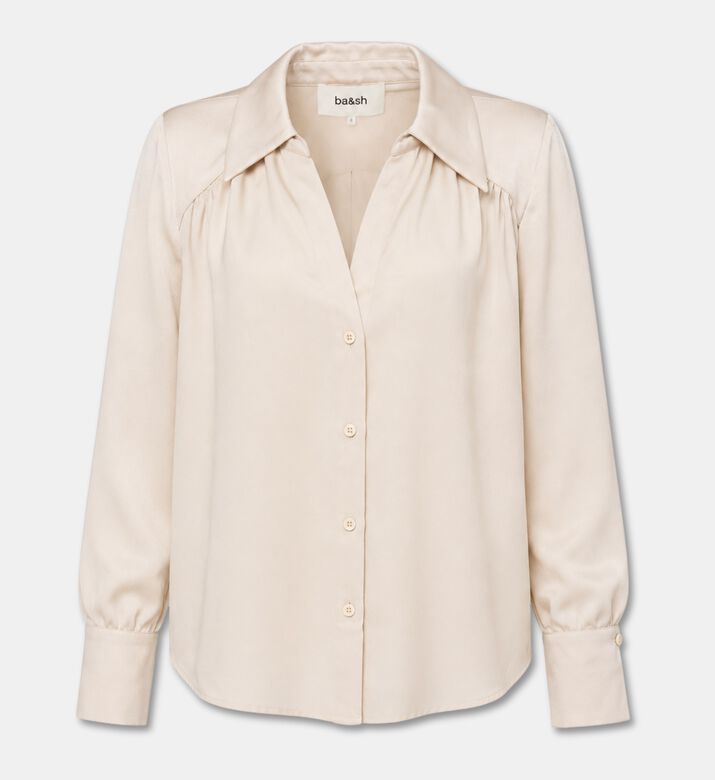 Ba&sh Button-down Satin Shirt, Packshot View