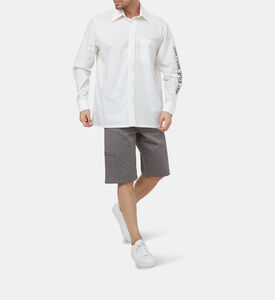 شورت قطن بجيوب جانبية مائلة