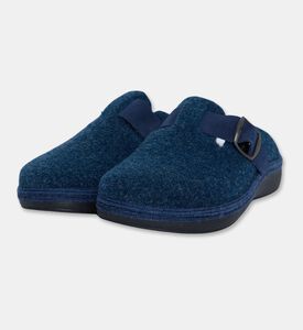 Salvi Metal Buckle Wool-blend Mules, Blue, Eu-40, Packshot View