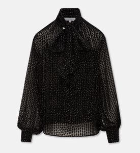 Carter and White Francesca Burnout Polka Dot Blouse, Packshot View
