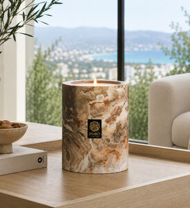 Jambo Collections Sahara Marble Scented Candle, Brown, 10-cm, Packshot View