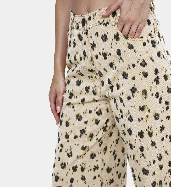 Les Fleurs Upcycled Cotton Denim 5-pockets Pants