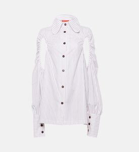 Cut-out Detail Button-down Shirt