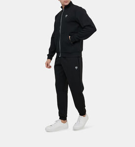 بدلة رياضية بياقة عالية برقعة لوغو