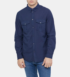 Long-sleeve Button-up Woven Shirt
