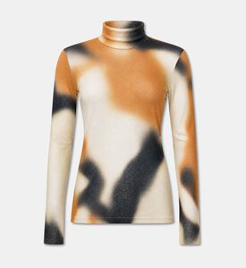 Nanushka Harri Smudged Graffiti Turtleneck Top, Packshot View