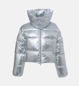 Save the Duck Metallic Cropped Long-sleeve Jacket, Packshot View