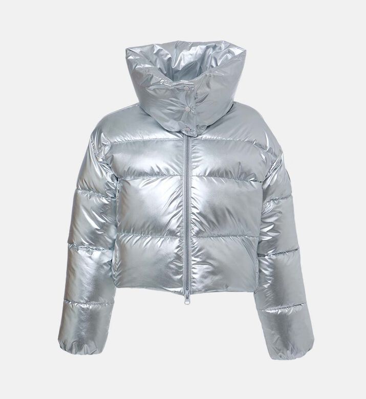 Save the Duck Metallic Cropped Long-sleeve Jacket, Packshot View