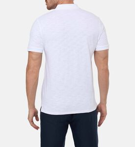 Vince Button Placket Short-sleeve Polo, White, M, Model View