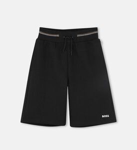 Cotton-blend Logo-print High-waist Shorts