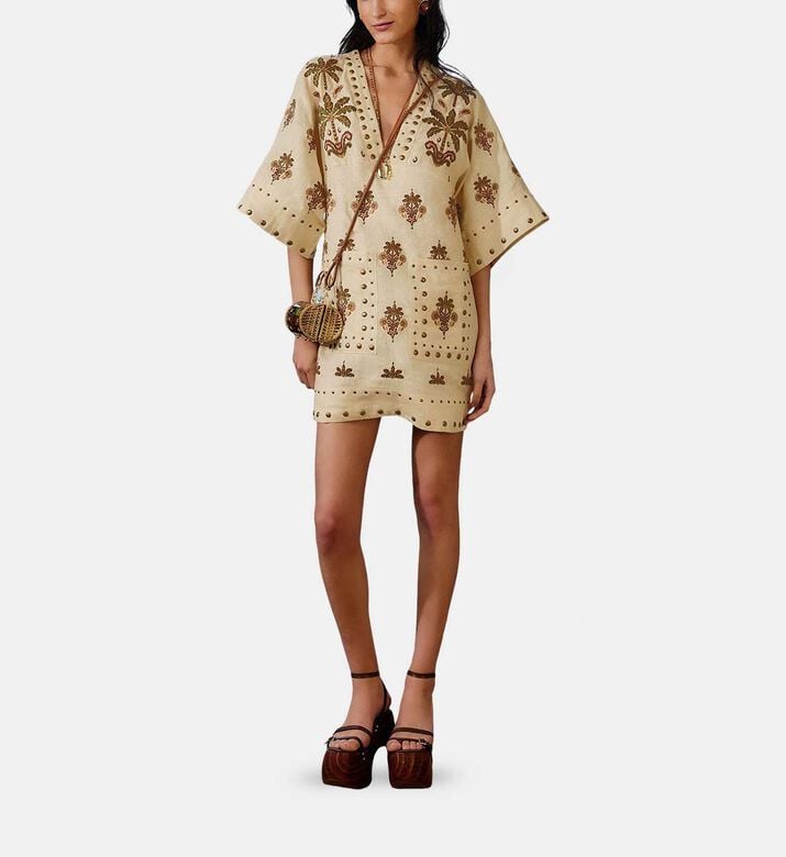 Coconut Tree Tapestry Tunic Mini Dress