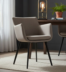 Home Deco and More Camron Fabric Dining Arm Chair, Packshot View