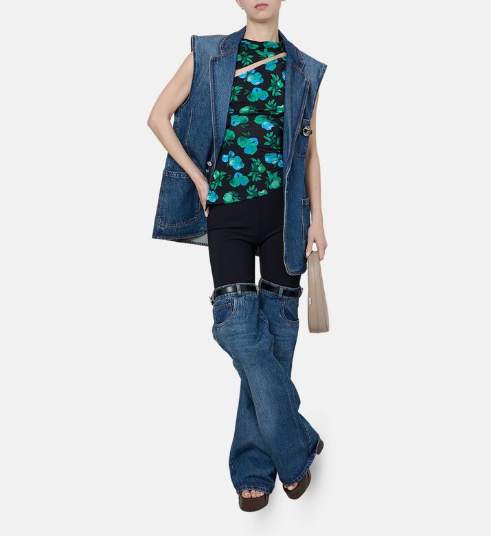 Flower Sleeveless Knitted Top