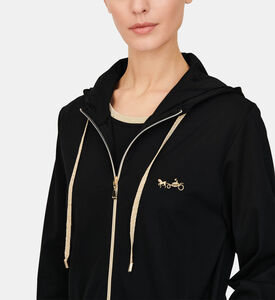 Contrasted Zipped Hooded Jacket Contrasted Zipped Hooded Jacket