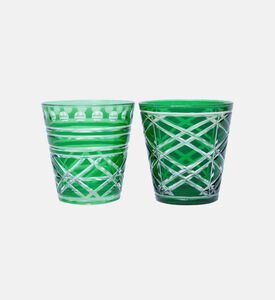 طقم أكواب زجاجية بصرية مكون من قطعتين