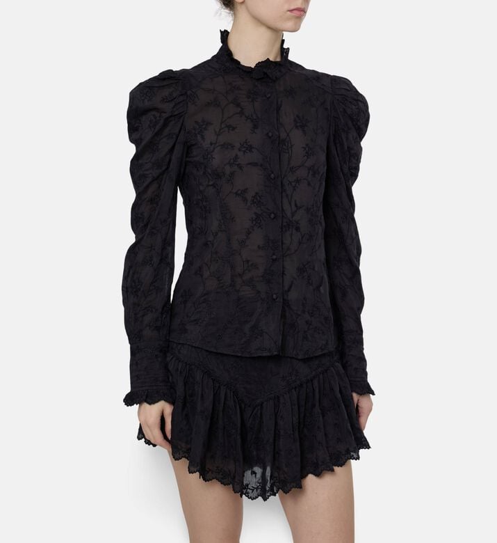 Isabel Marant Embroidered Button-down Blouse, Model View