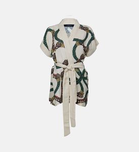 بلوزة سيلين ميستيك بأكمام قصيرة بقصة ملفوفة