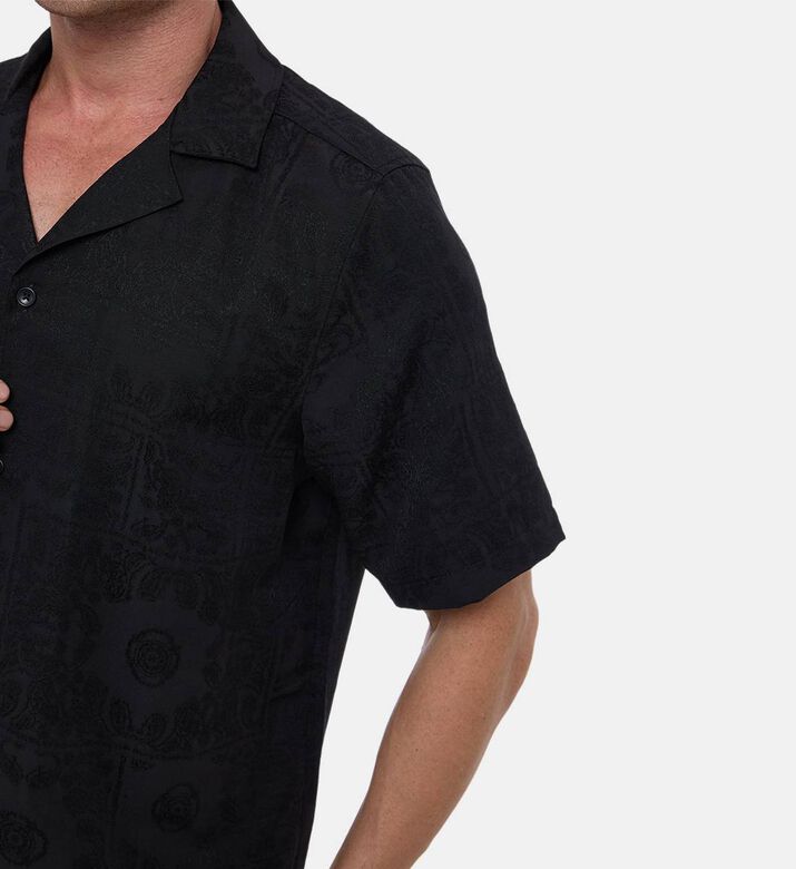 Les Deux Liam Jacquard Short-sleeve Shirt, Model View