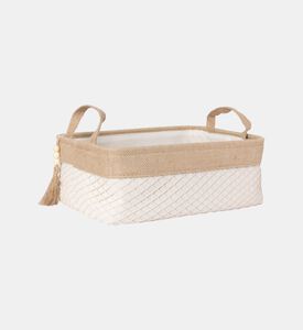 Home Deco and More Canvas Jute Storage Basket, Packshot View