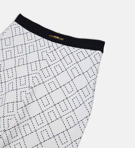 بنطال واسع بطبعة شعار على كامله