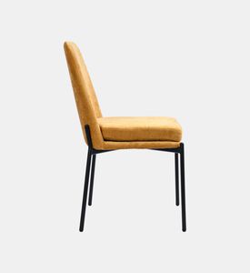 Home Deco and More Sky Plywood Steel Dining Chair, Mustard, Packshot View