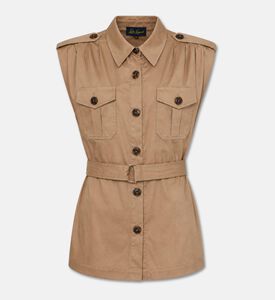 Luisa Spagnoli Button Closure Sleeveless Jacket, Packshot View