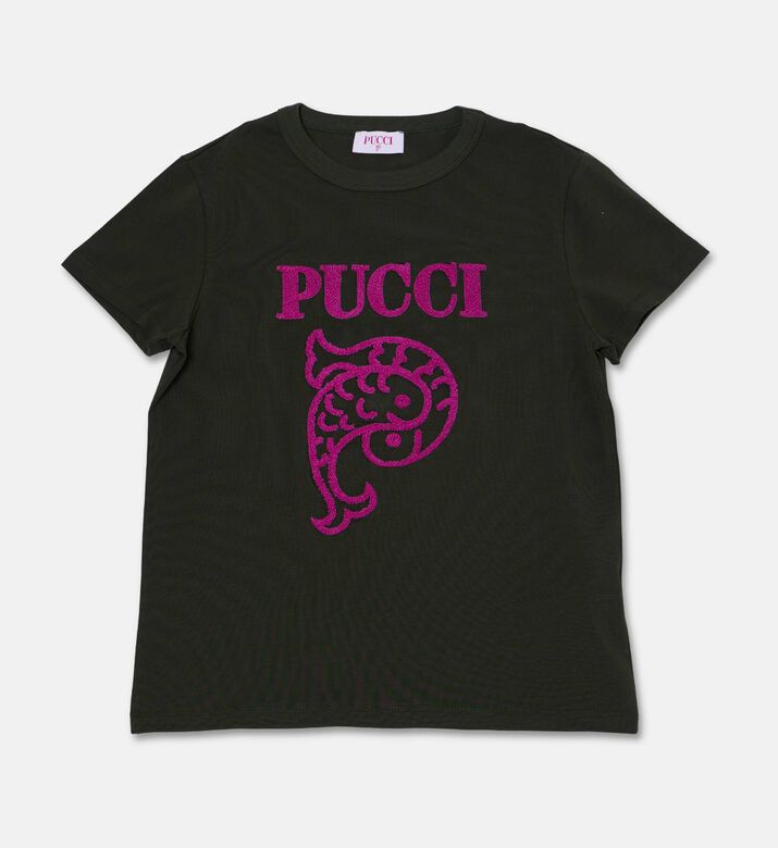 Emilio Pucci Logo Appliqu&eacute; Stretch T-shirt, Packshot View