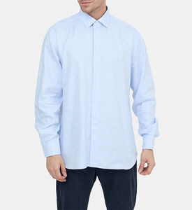 قميص بوبلين قطني بقصة كلاسيكية