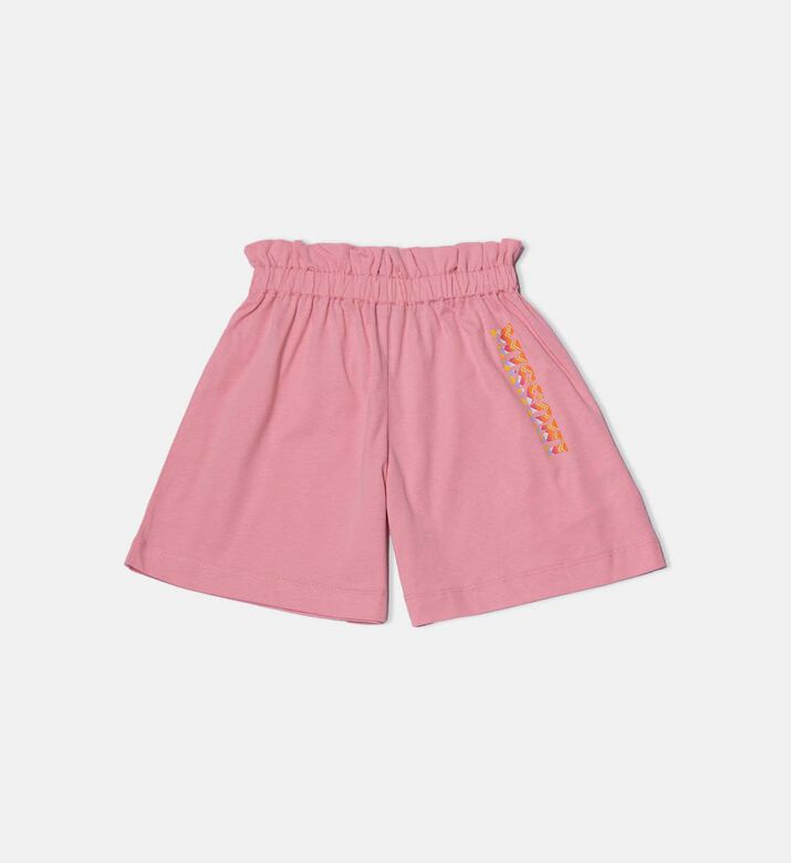 Elastic Waistband Logo Shorts
