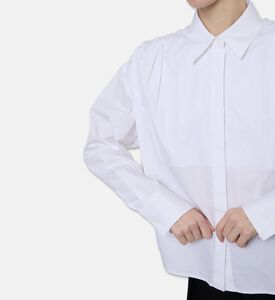 Jil Sander Cotton Poplin Shoulder Pleating Shirt, Model View