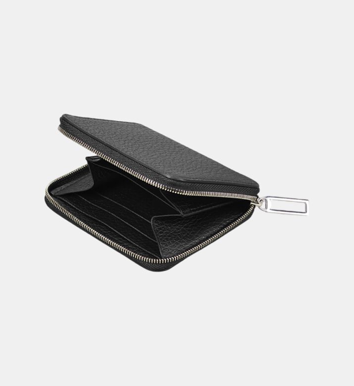 Camille Fournet Taurillon Small Zip Wallet, Black, Packshot View