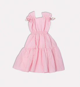 فستان واسع بدون أكمام وحزام مطاطي