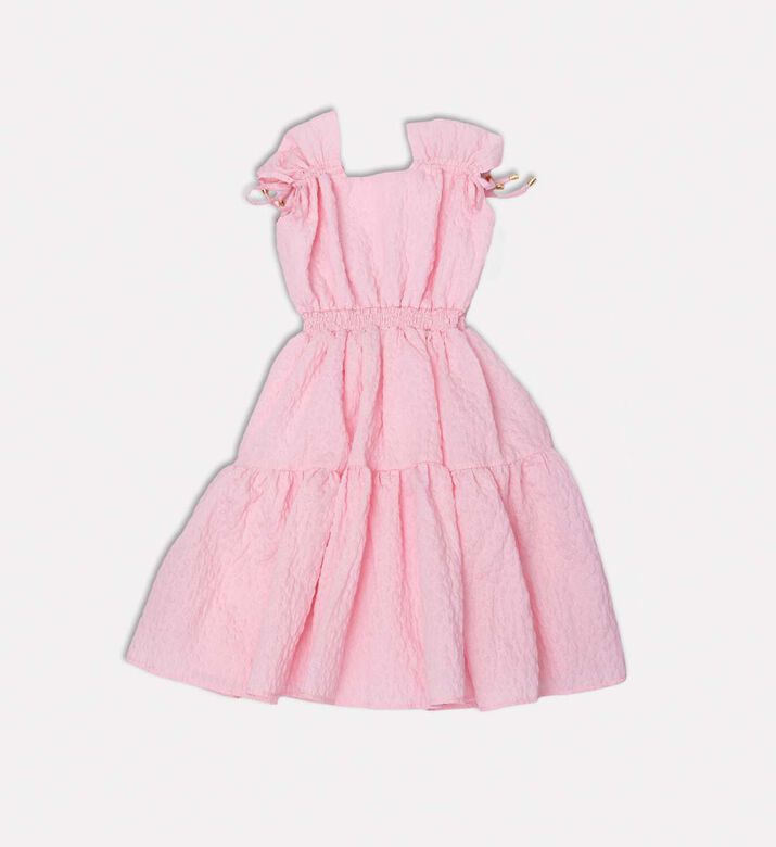 فستان واسع بدون أكمام وحزام مطاطي