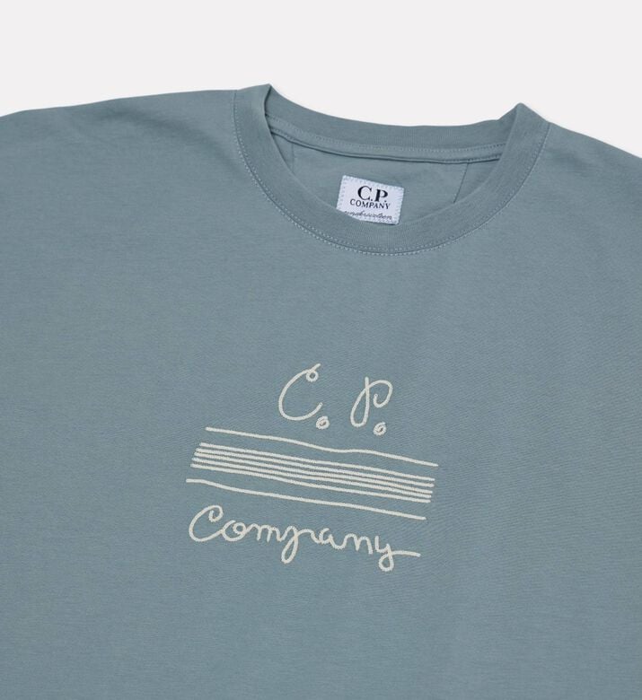 CP company Logo Embroidered T-shirt, Packshot View