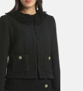 Luisa Spagnoli Seguito Straight-cut Boucle Jacket, Model View