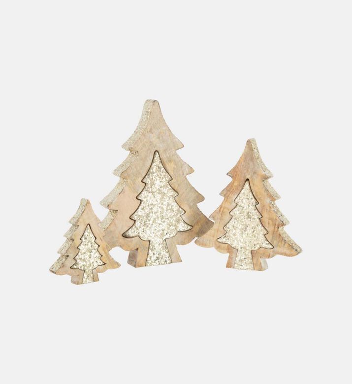 Mango Wood Glitter Christmas Tree