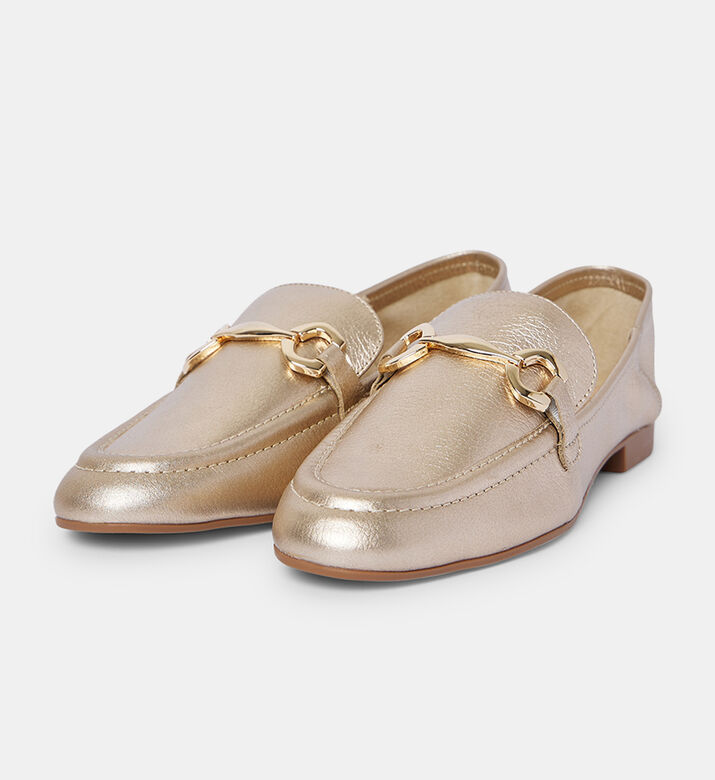 حذاء لوفر بكعب مسطح معدني