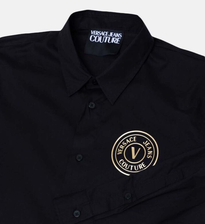 قميص بوبلين قطني بطبعة شعار الماركة قميص بوبلين قطني بطبعة شعار الماركة