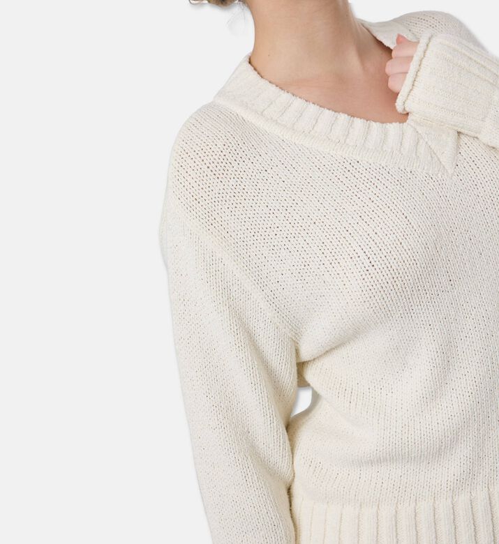 Samsoe Cropped V-neck Sweater, Model View