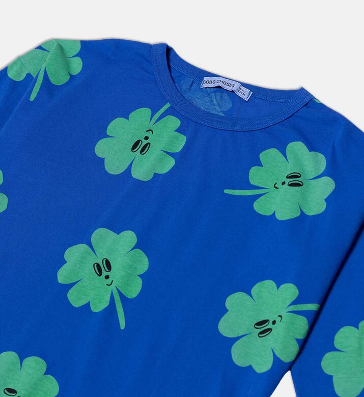 Bobo Choses All-over Four-leaf Clover Pattern Long-sleeve T-shirt, Packshot View