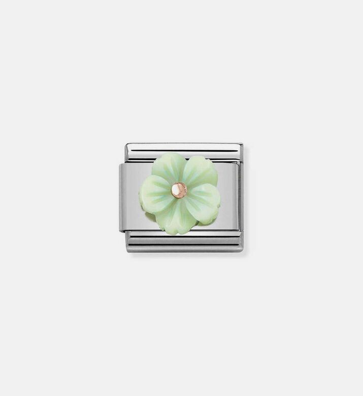 Composable Classic 9k Rose Gold Green Mother-of-pearl Flower Composable Classic 9k Rose Gold Green Mother-of-pearl Flower
