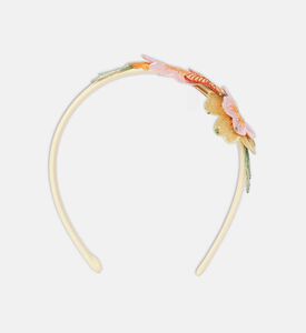 عصابة رأس مطرزة بأزهار