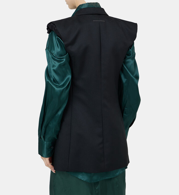 Gabardine Sleeveless Tailored Vest Gabardine Sleeveless Tailored Vest