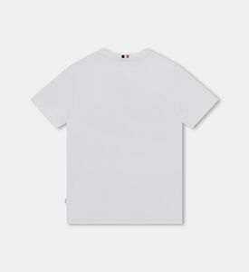 تي شيرت قطن جيرسي مزدوج بطبعة حرف B